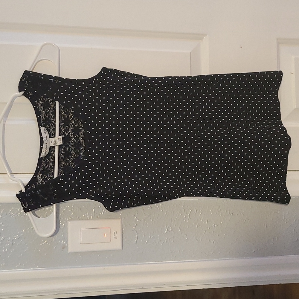Black and White Polka Dot Tank Top
